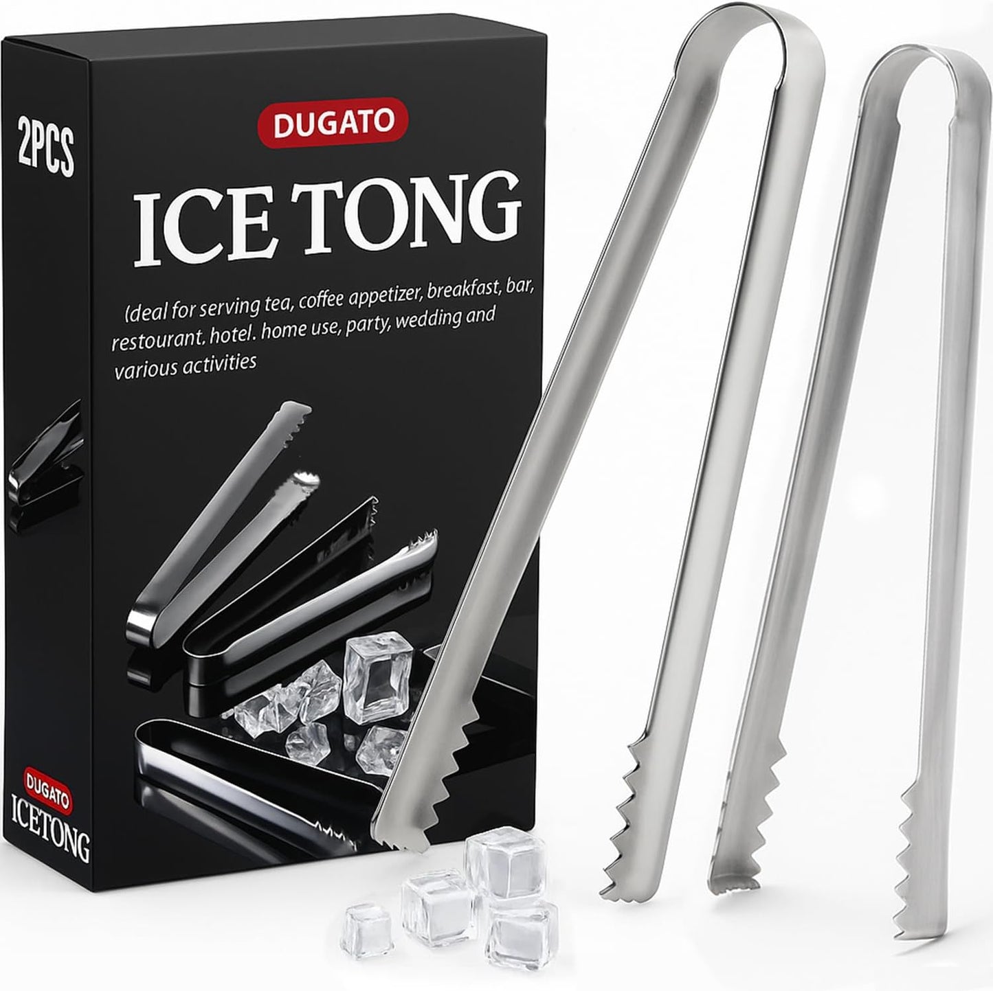 Set of 2 ice tongs