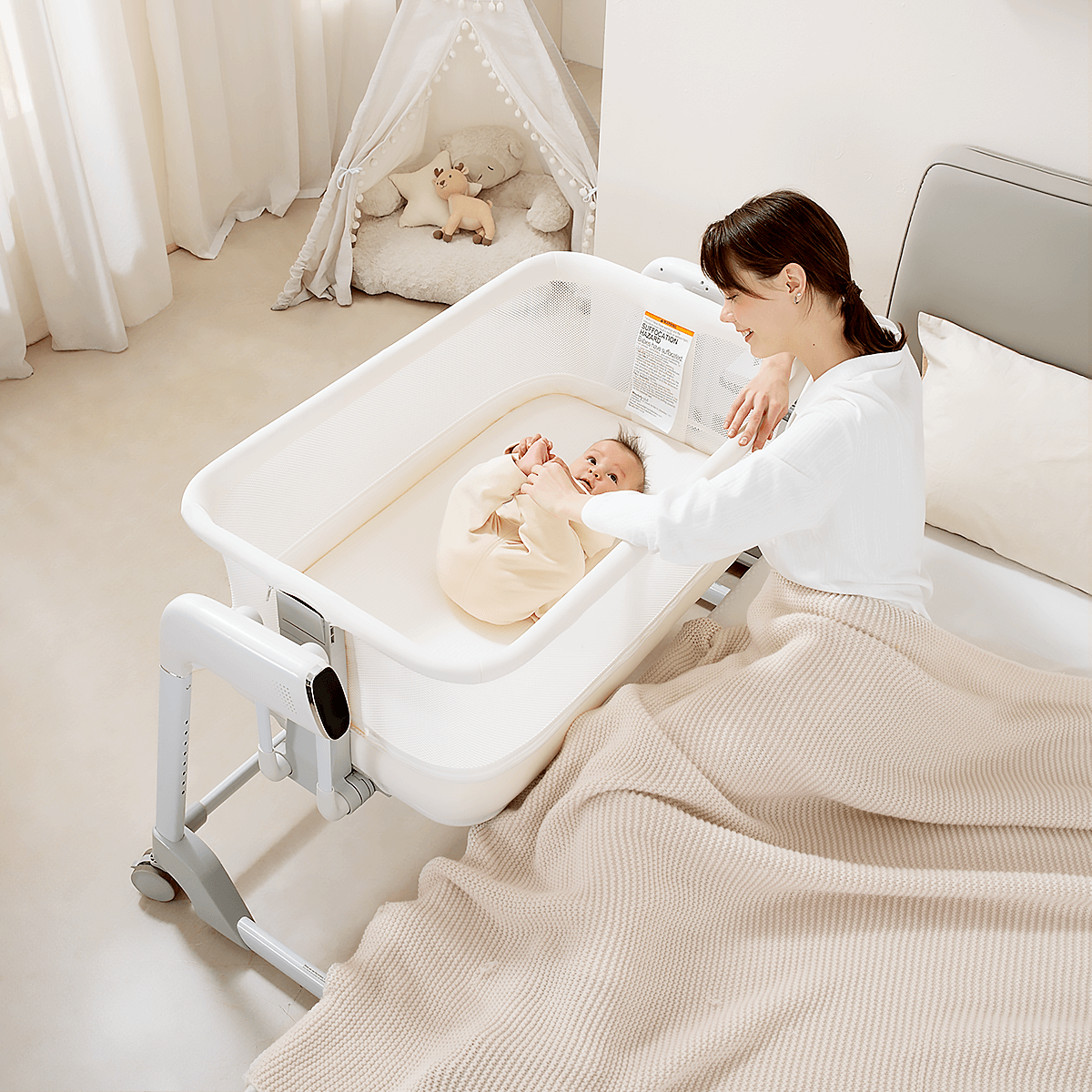 2-in-1 Smart Crib, Rocking Crib and Playpen