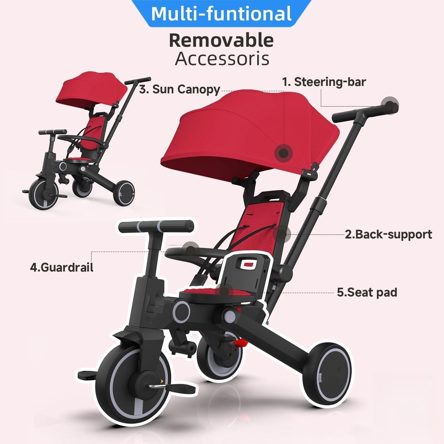 7-in-1 Smart Evolutionary Tricycle