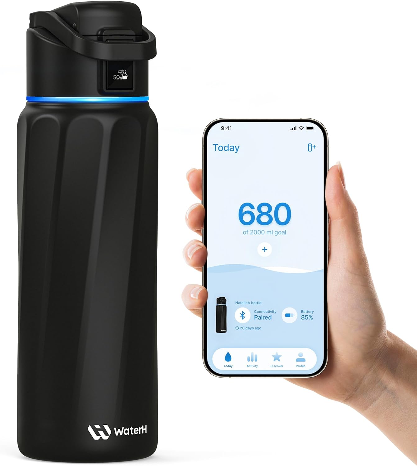 Smart water bottle with thermal insulation
