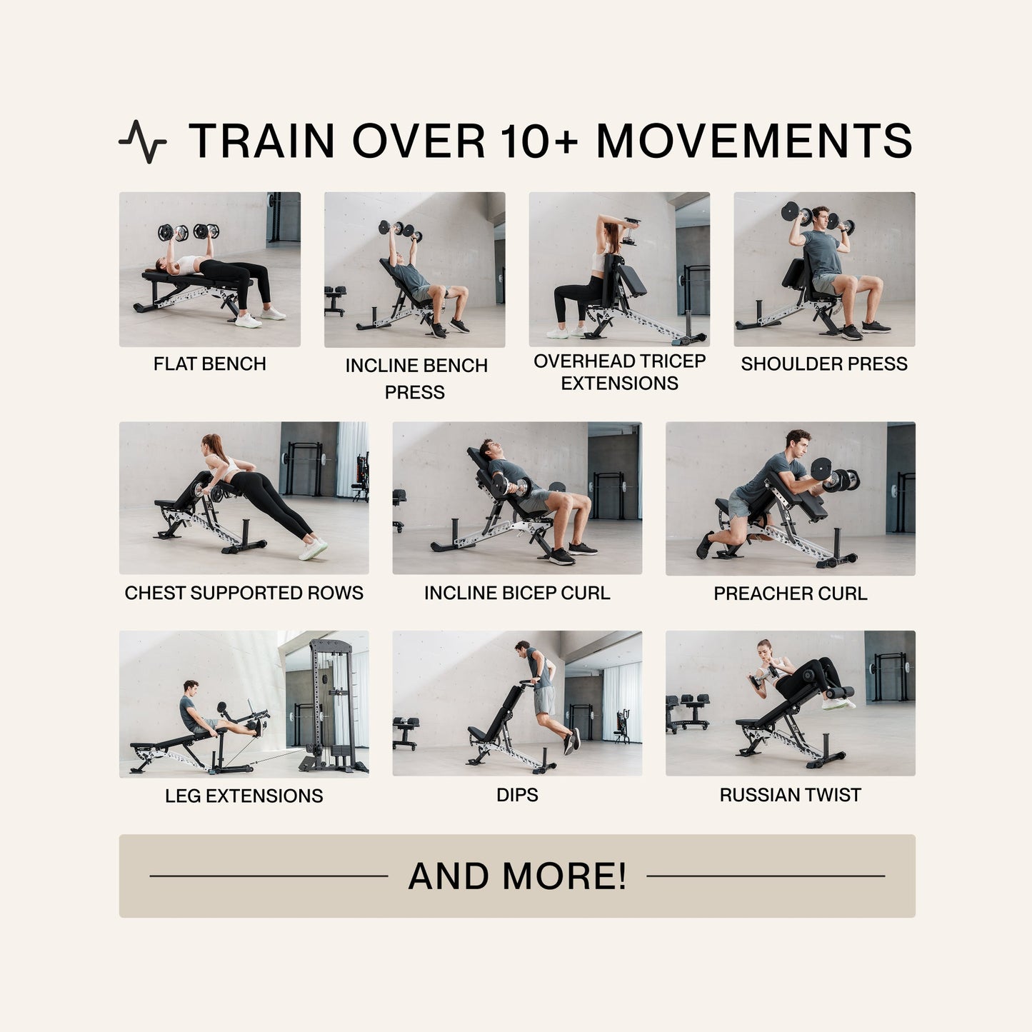 Alpha Pro 10-in-1 Adjustable Weight Bench