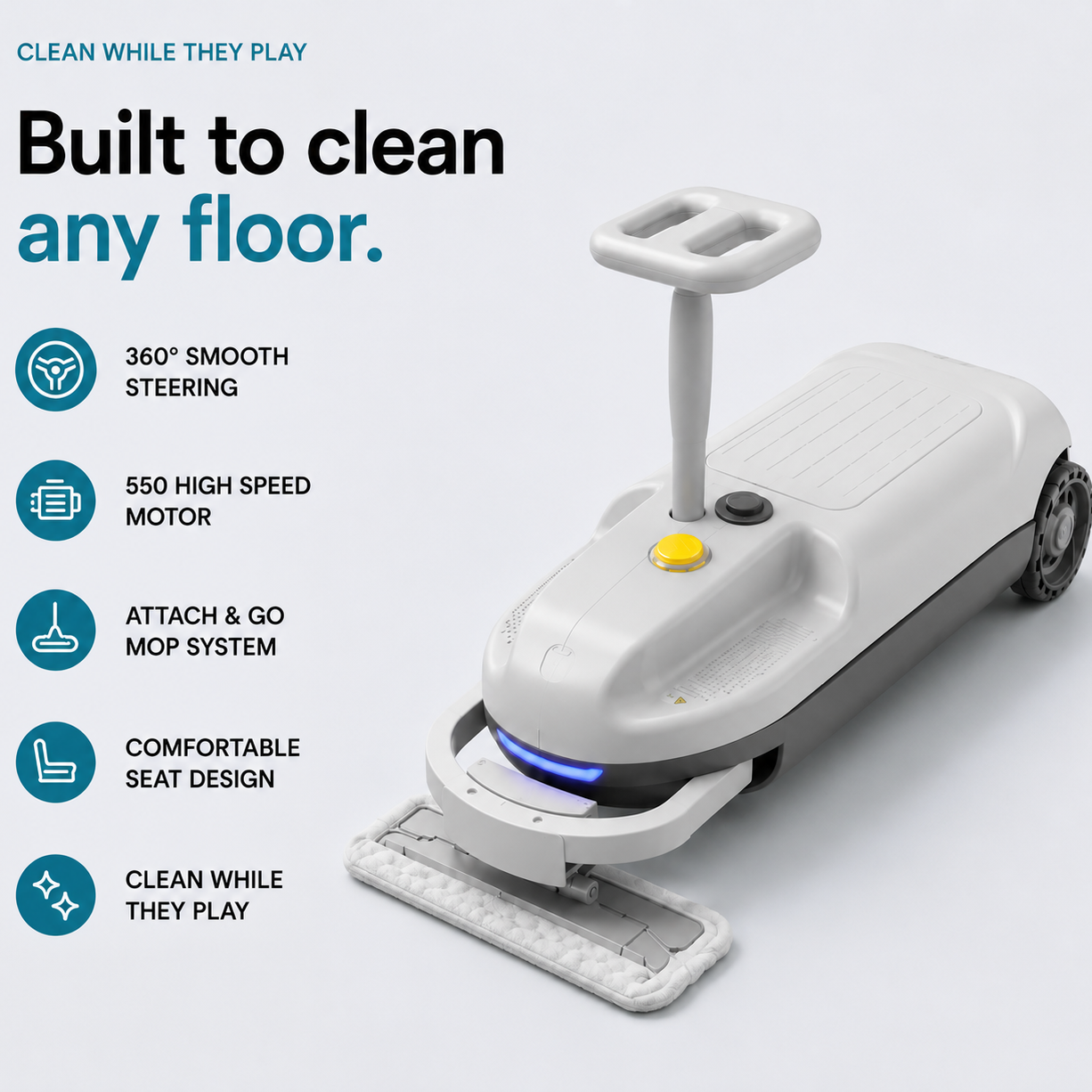 Interactive Kid-Powered Cleaning Kart